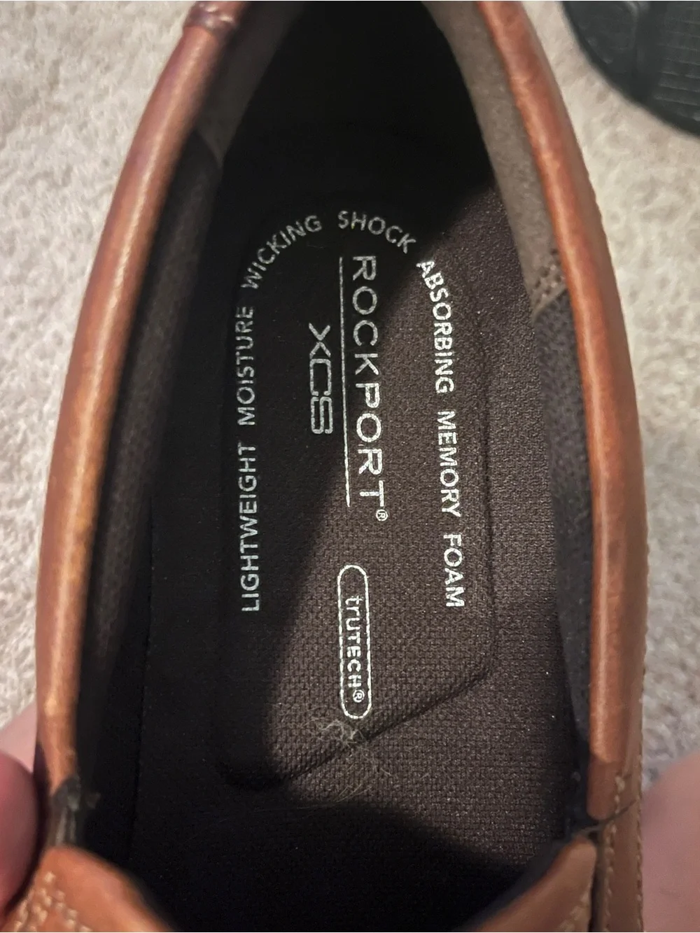 Rockport Men's Brown Leather Slip-On Loafers — Smooth Moc Toe
